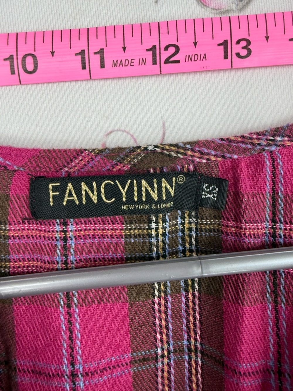 Fancyinn dress ruffle ruffles tiered frilly  Pink Plaid Tiered Mini Dress - Picture 8 of 10